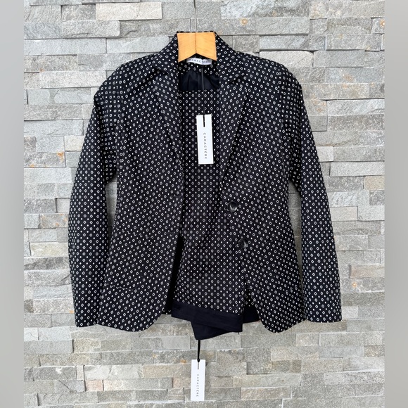 Ter De Caractere Black and White Blazer and Pant Suit Set 2 - Picture 13 of 15